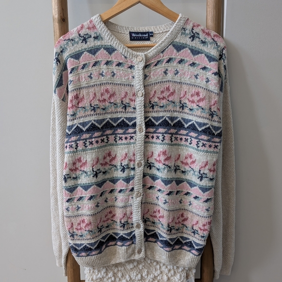 Vintage Sweaters - Vintage Weekend Edition Knit Cardigan Sweater